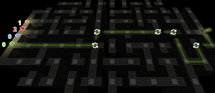 Find the best path when the maze lights up